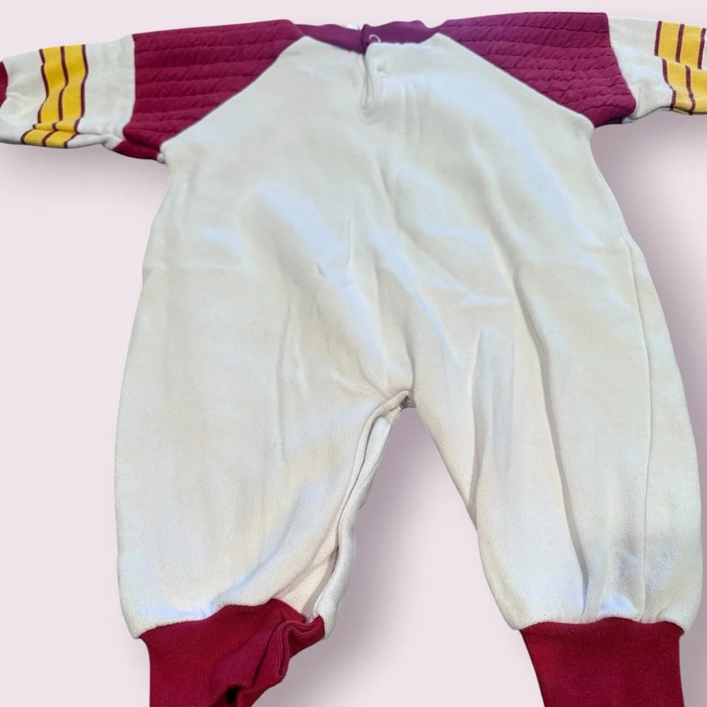 Vintage 1994 NFL Peanuts Snoopy Washington Redskins One Piece Sz 6-9 Months - Picture 9 of 11